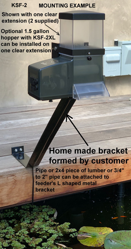 mounting example of automatic koi pond feeder