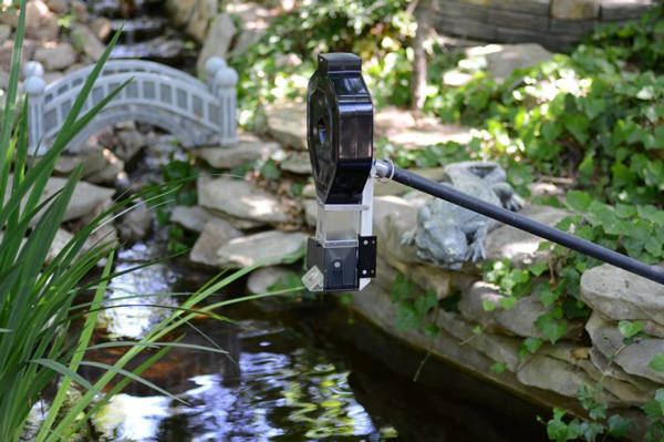 KSF-2XL Model Koi pond automatic feeder over pond