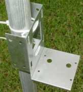 mounting bracket with cable ties to hold feeder