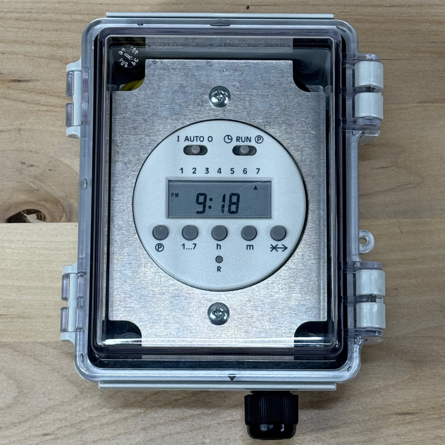 DT-03 12VDC Programmable Timer in Outdoor Metal Box