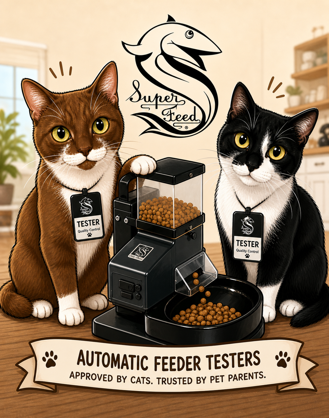 Super Feeder mascots